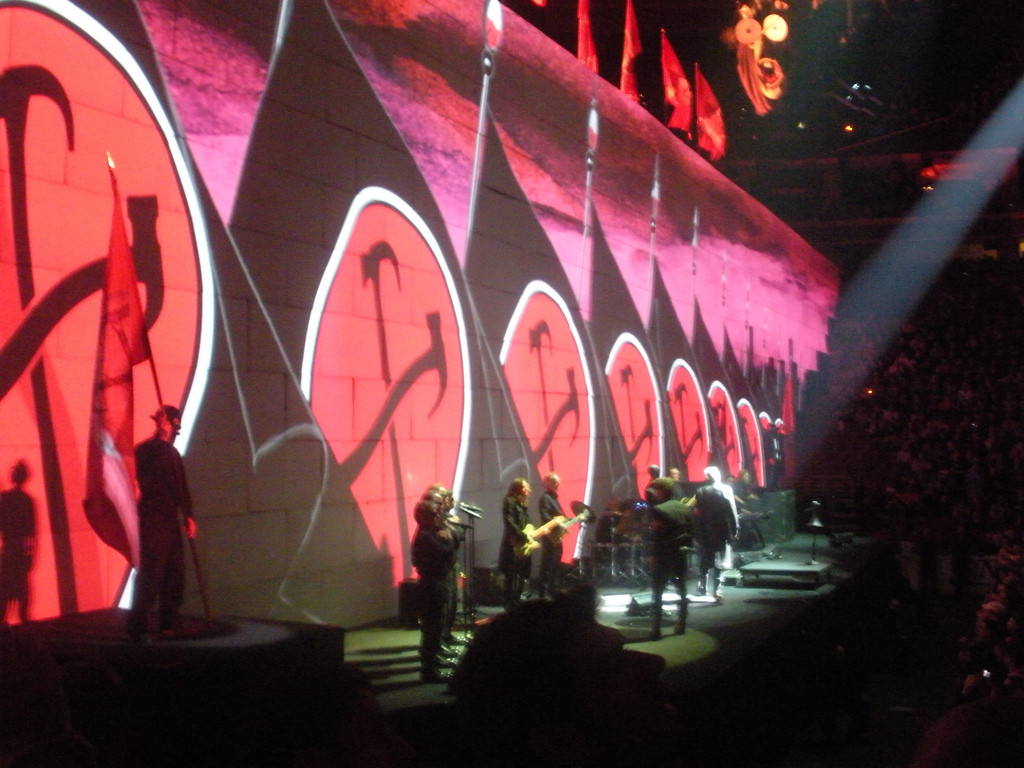 Roger Waters performing The Wall on November 11, 2010. Photograph by the author, sockii.