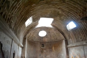 Inside a Pompeii bath house.
