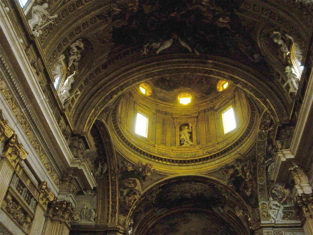 Inside Sant'Ignazio Church in Rome, Italy. 