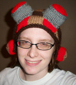 Emily Davies modeling "Raz's Hat" from Psychonauts. All images on this page are used with the artist's permission.