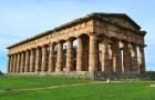 One of the three major temples at the ruins in Paestum.