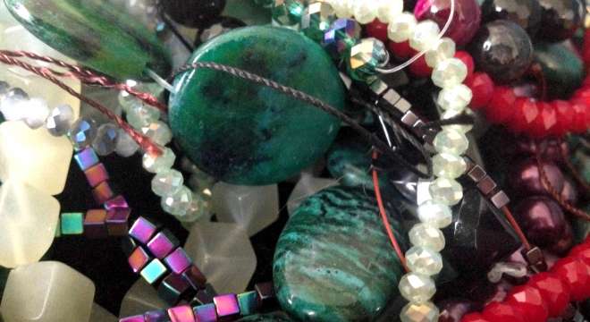 Bead strands in my collection, ready to be turned into new jewelry designs!