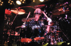 Stewart Copeland on stage with The Police, August 2008.