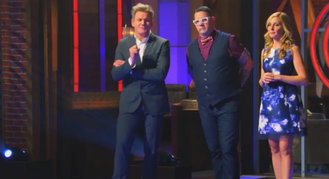 Screencapture from the May 20, 2015 episode of MasterChef, "The Battle Continues".