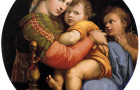 Raphael's "Madonna della seggiola", currently in the collection of the Palazzo Pitti in Florence, Italy.