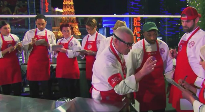 Screencapture from the season 6 episode of MasterChef.