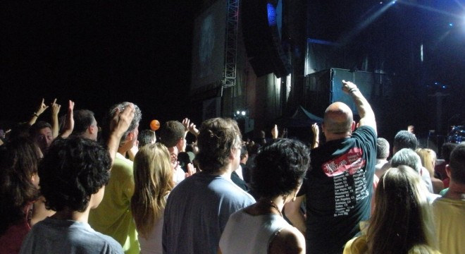 Fans at a rock concert