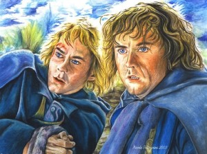 Merry and Pippin from "The Lord of the Rings" trilogy.